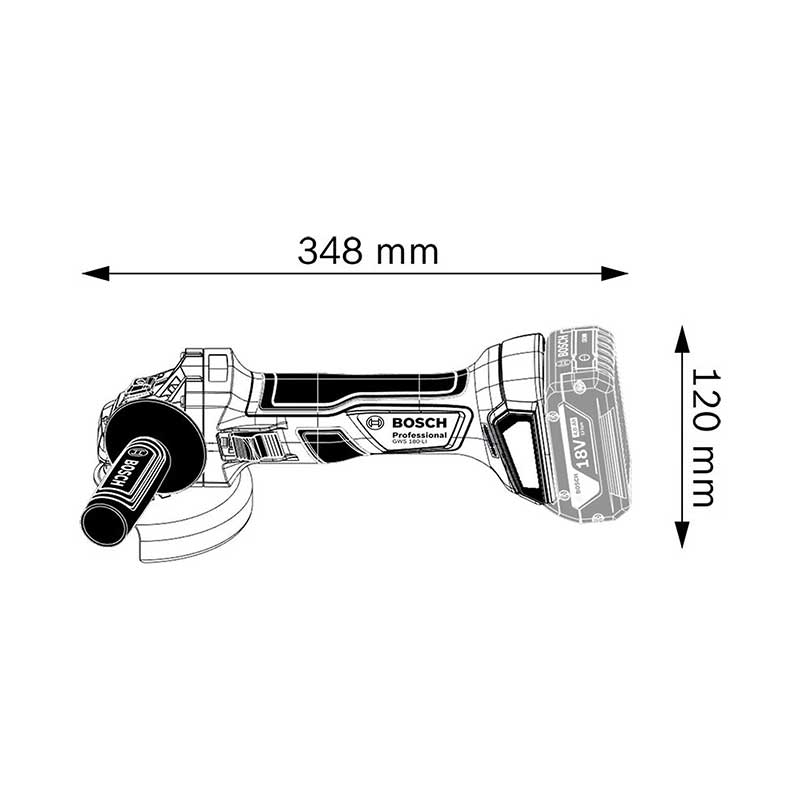 Esmeril Inalámbrico Bosch GWS 180-LI