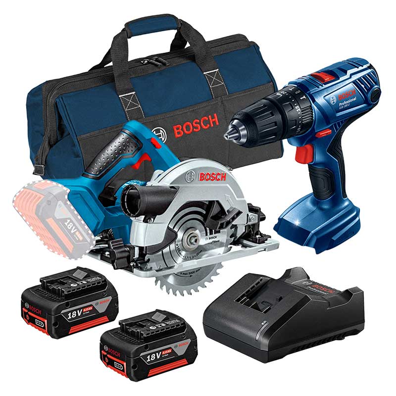 Combo Inalámbrico Bosch Rotomartillo Gsb 180 18v + Sierra Circular Gks18v