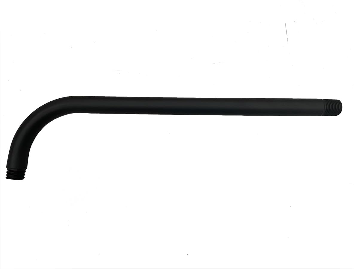 Regadera Redonda De 8" Con Brazo Negro Mate 4518R.2