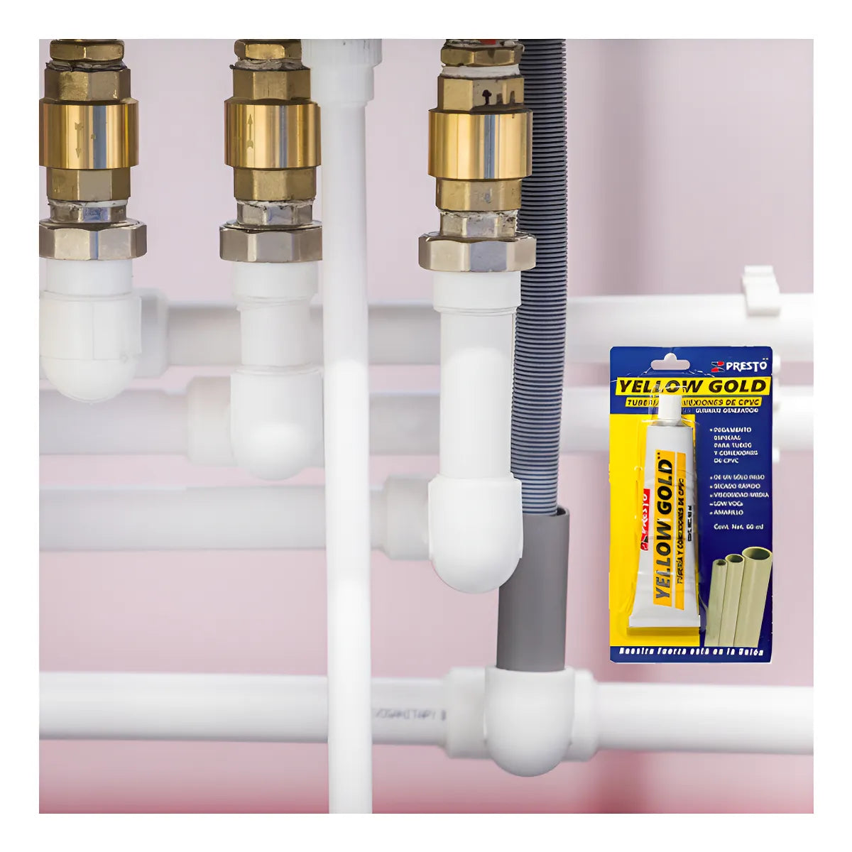 Pegamento Cpvc Yellow Gold (60 Ml) Adhesivo Para Tuberías