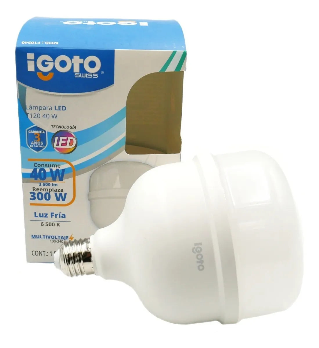 FOCO F10540 LED 40W T120 ALTA POTENCIA