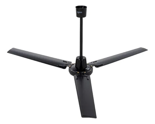 Ventilador De Techo Igoto V5602 Negro 3 Aspas De Metal 56