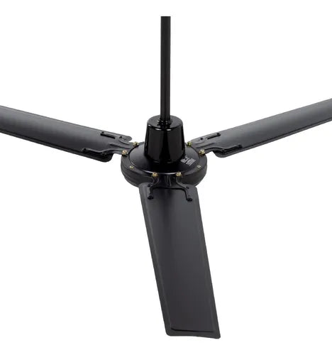 Ventilador De Techo Igoto V5602 Negro 3 Aspas De Metal 56
