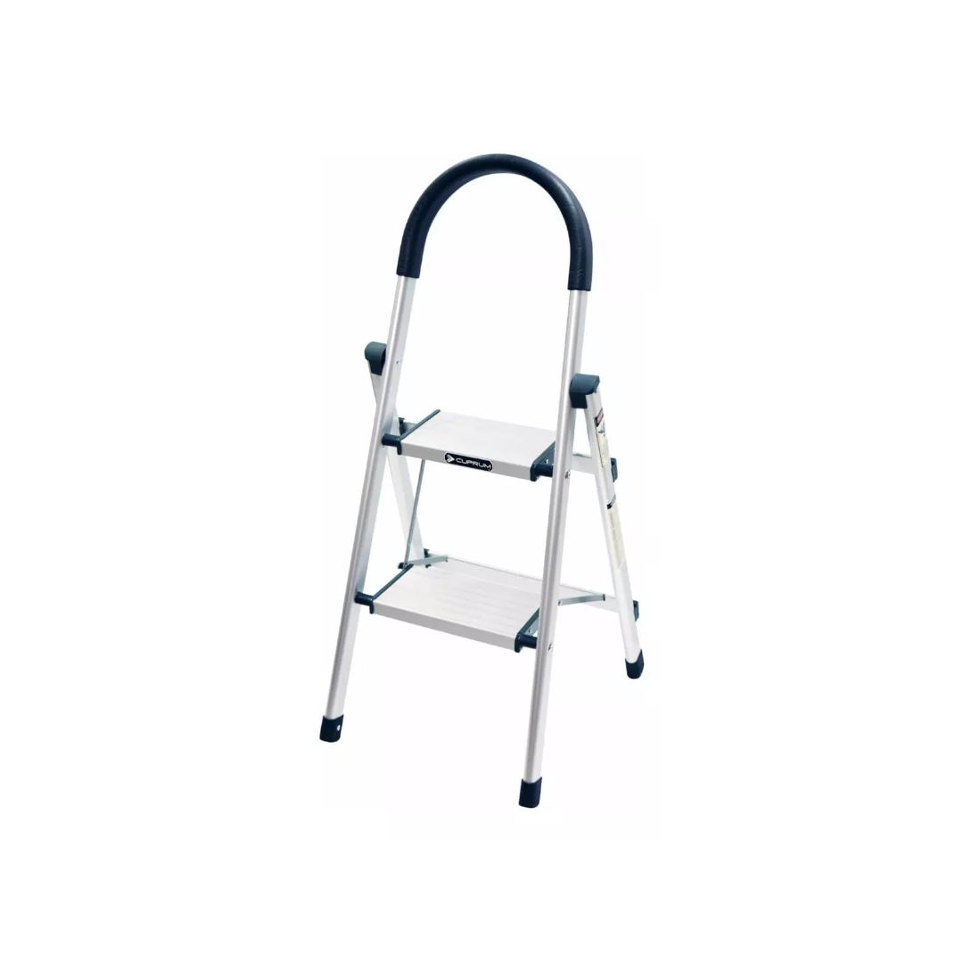 Escalerita De Aluminio Tipo Tijera 2 Peldaños Cuprum