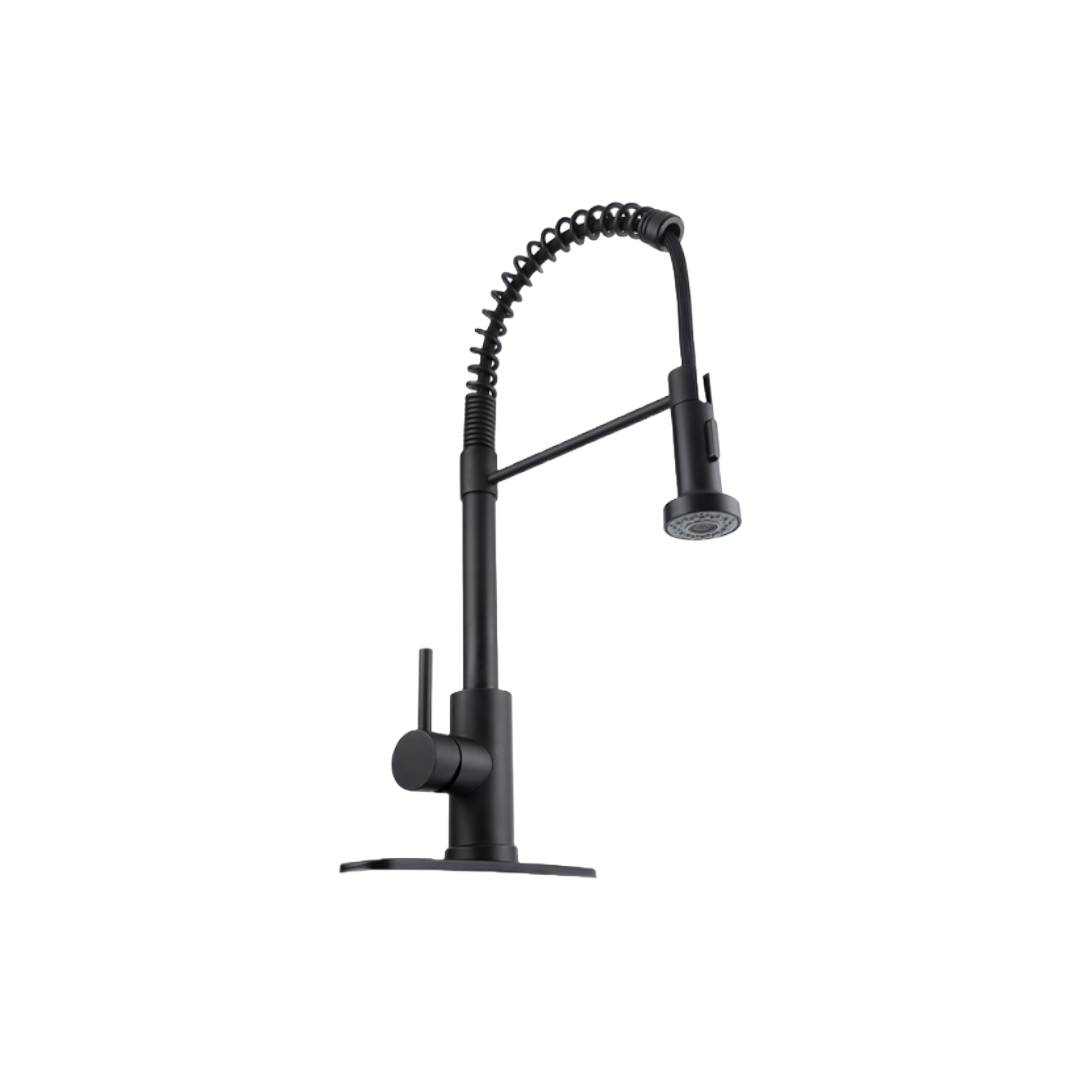 Monomando Semiprofesional Para Fregadero Negro Mate 4093.2