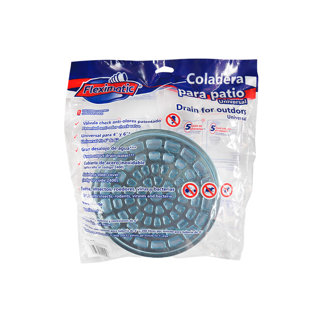 Coladera Universal Para Patio Con Check Antiolores 2636