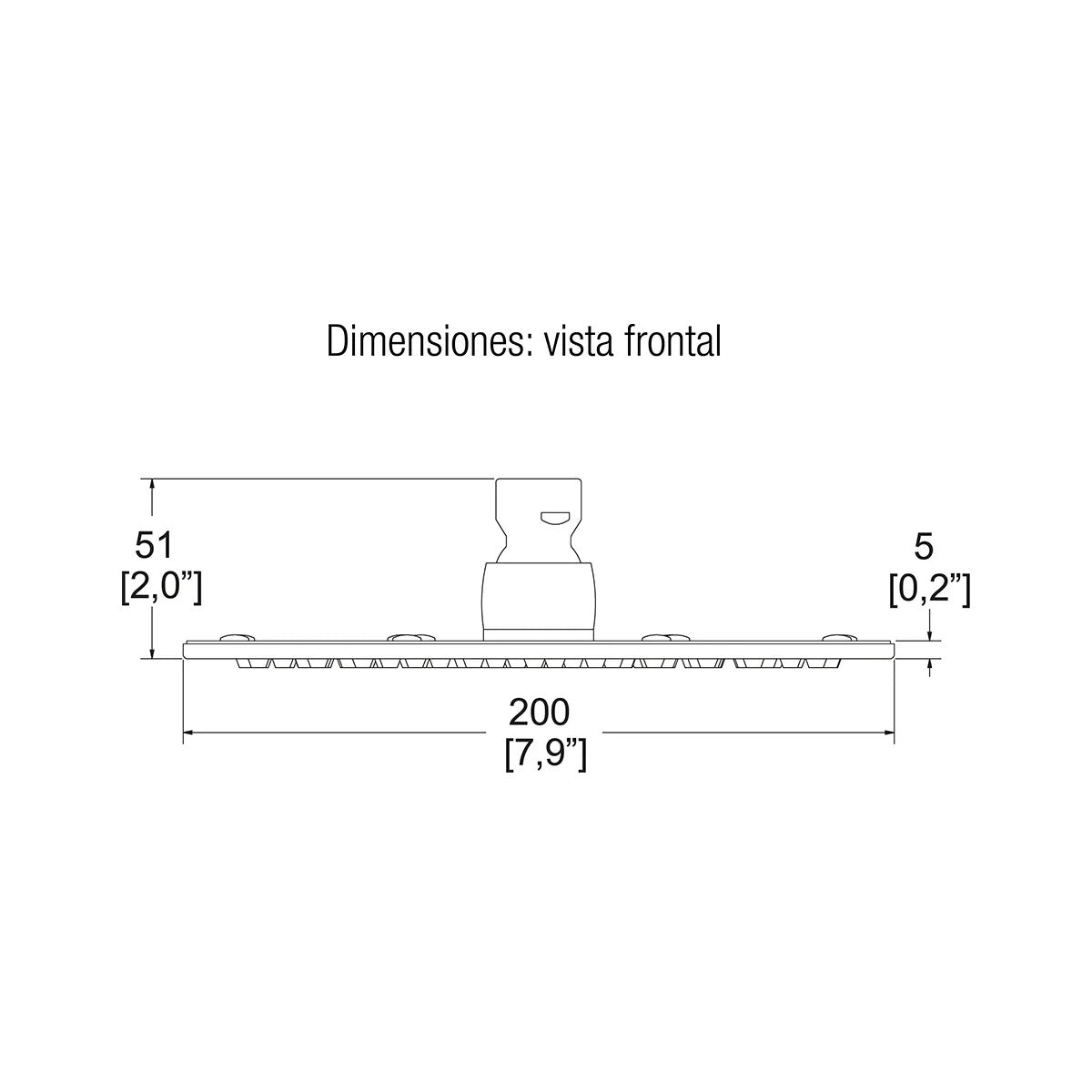 Regadera plato ancho H-3008 Helvex
