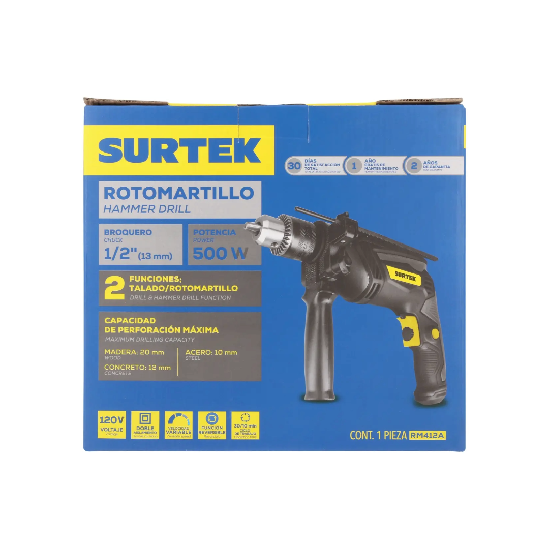 Rotomartillo RM412A 1/2" 500W 120 V