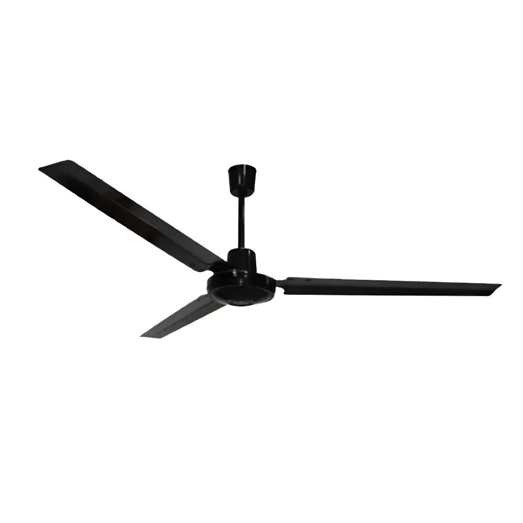 Ventilador De Techo Igoto V5602 Negro 3 Aspas De Metal 56