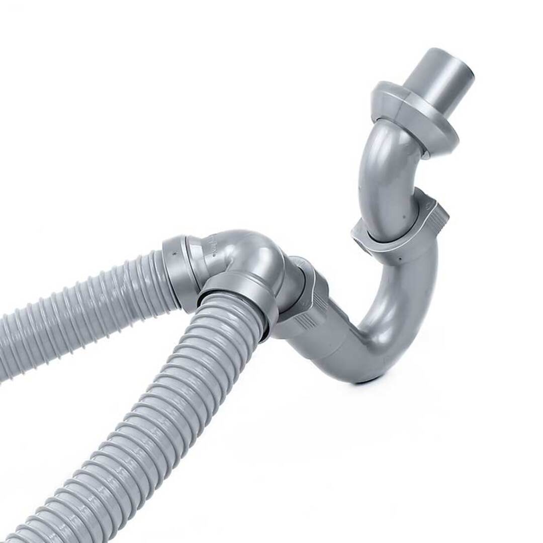 Trampa Flexible Para Fregadero De Dos Tarjas