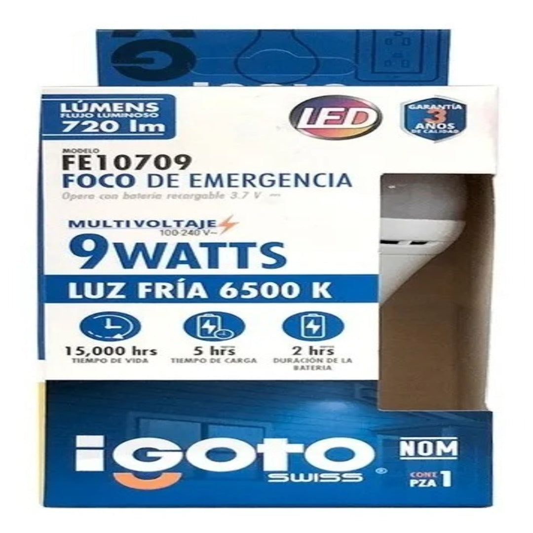 Foco de Emergencia 9W Igoto FE10709