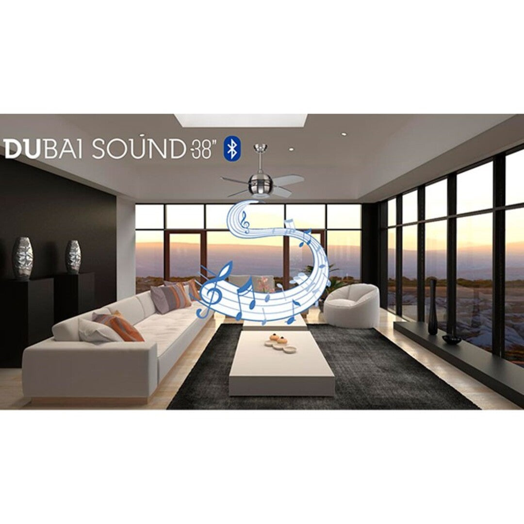 Ventilador De Techo Dubai Sound 38 Masterfan - Satinado