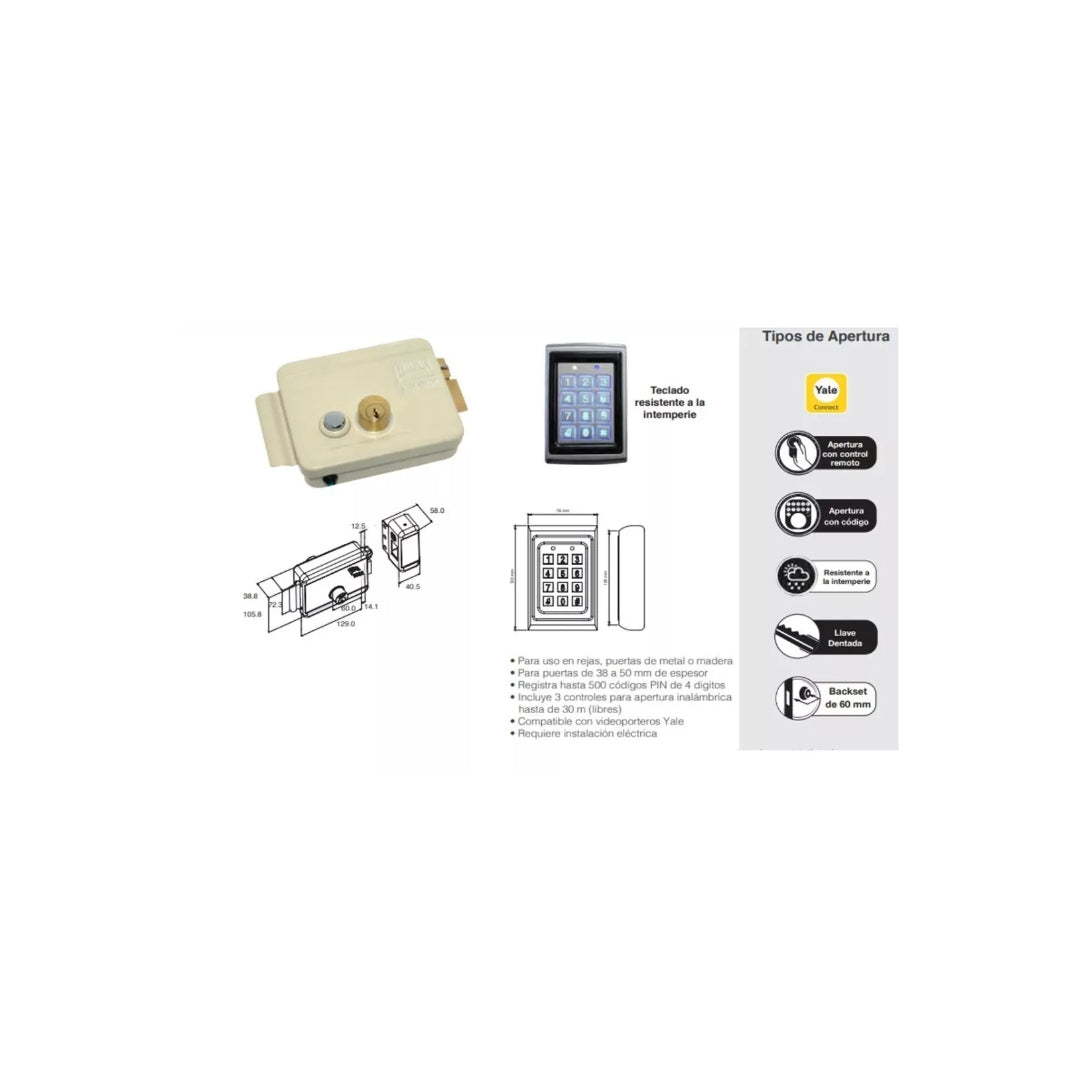 Kit Cerradura Eléctrica Phillips 321 Con Teclado