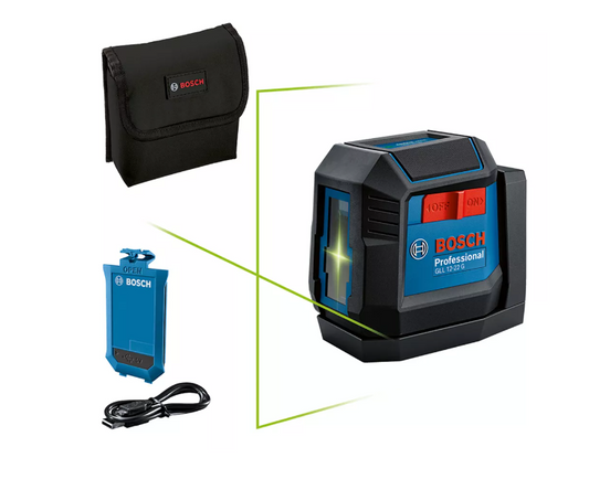 Nivel Laser Líneas Verdes Bosch Gll 12-22 G + Bateria 3.7v