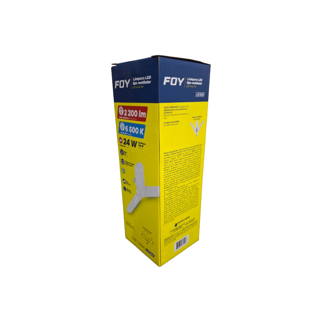 Lámpara LED Tipo Ventilador 3 Aspas LV324