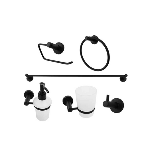 Juego De Accesorios Para Baño DICA 3200.2 Acabado Negro Mate