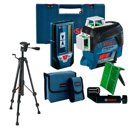 Nivel Láser Bosch GLL 3-80 CG + Tripié BT 150 + Receptor LR7