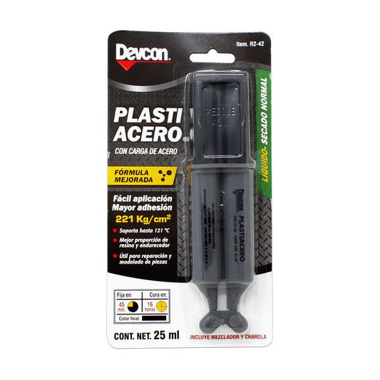 Adhesivo Epóxico Plastiacero Secado Normal 25 Ml Devcon R242