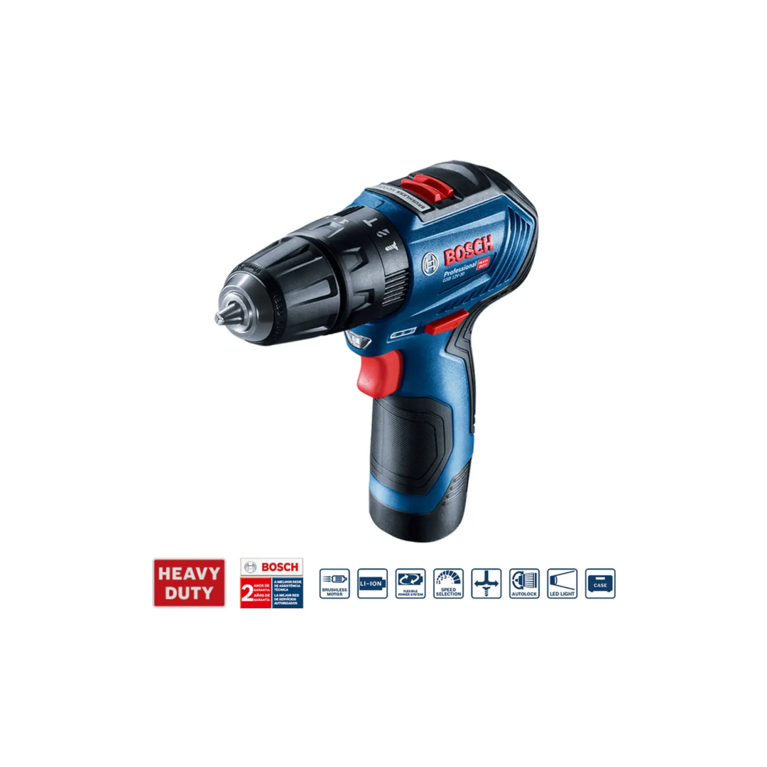 Rotomartillo 3/8 GSB 12V-30, con 2 baterías y maletín 06019G91G0