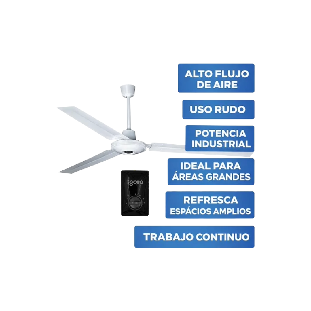 Ventilador De Techo V5601 Aspas De Metal 56"