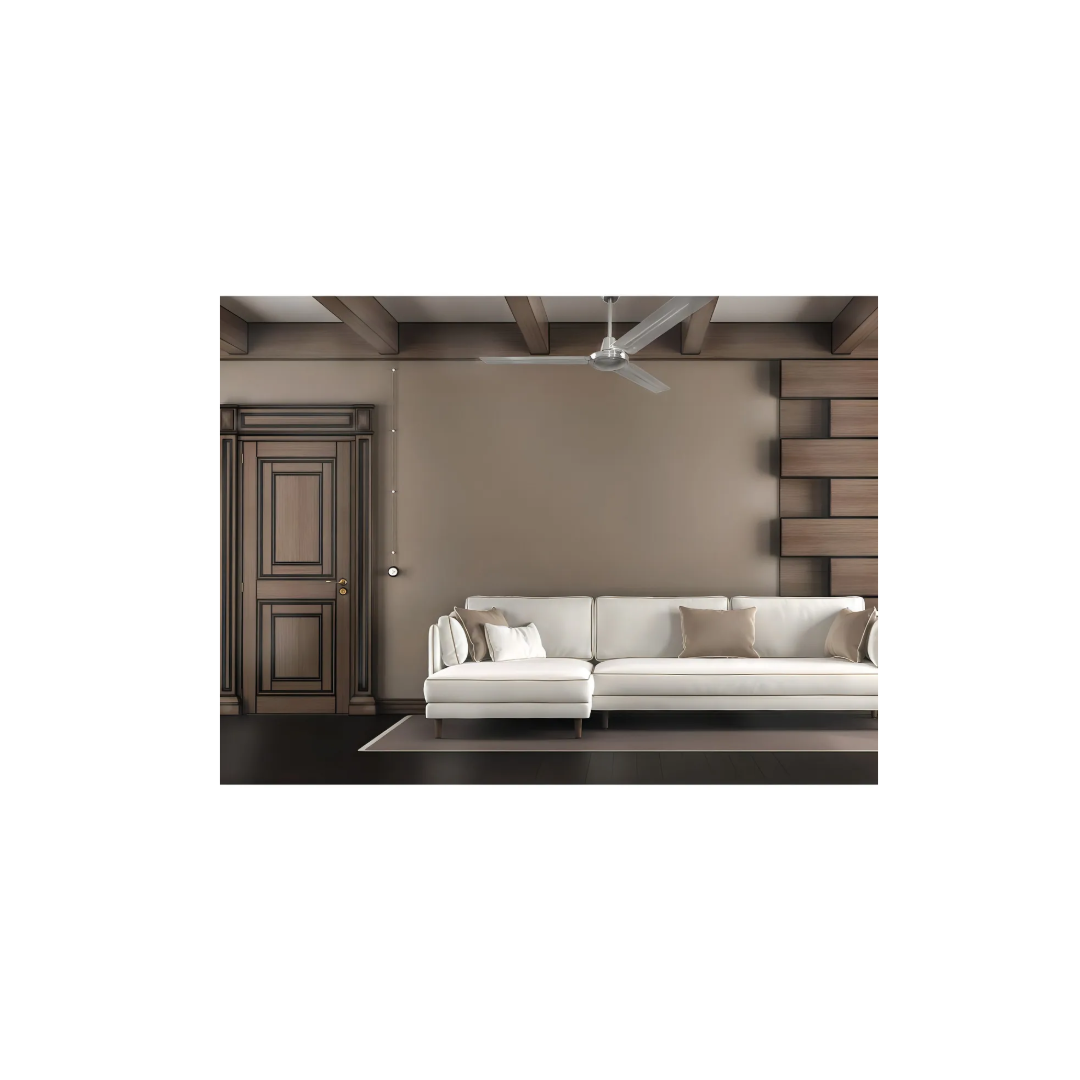 Ventilador de Techo Industrial 56" Veker 7760 Acabado Níquel Satinado