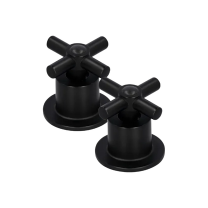Juego De 2 Manerales De Cruceta Grandes Para Regadera Negro Mate MCN.2
