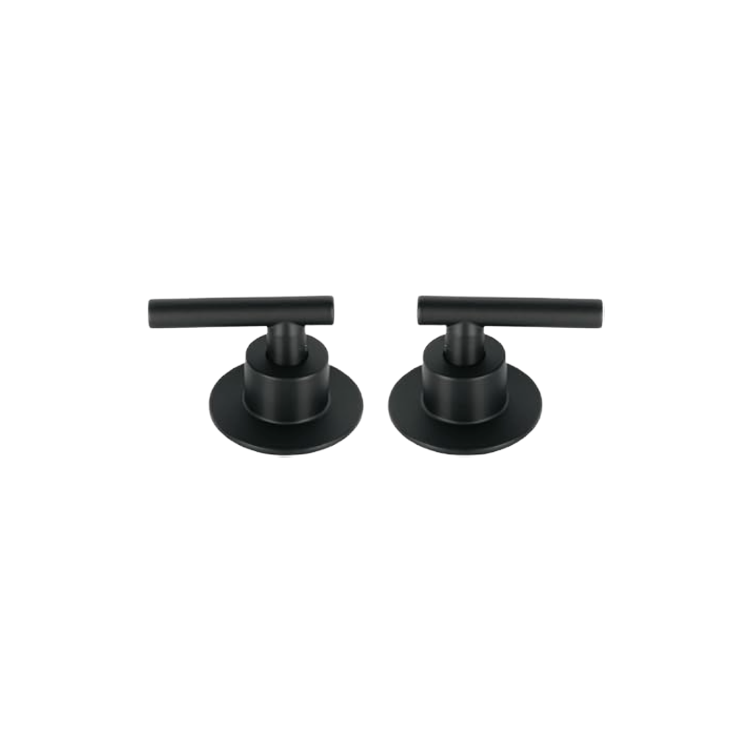 Juego De 2 Manerales De Palanca Para Regadera Negro Mate MPN.2