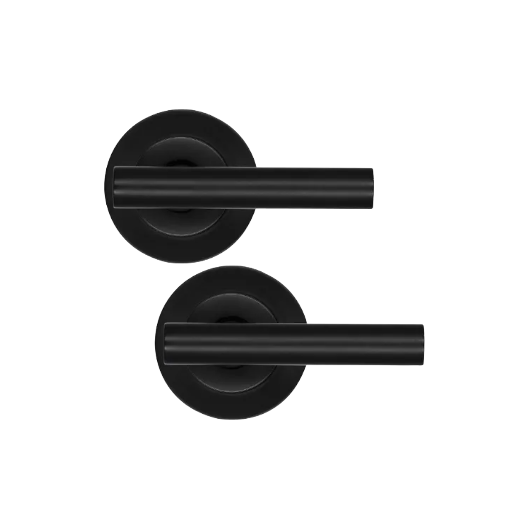 Juego De 2 Manerales De Palanca Para Regadera Negro Mate MPN.2