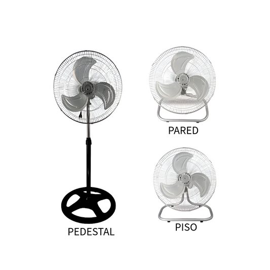 Ventilador Metálico De Pedestal 3 En 1