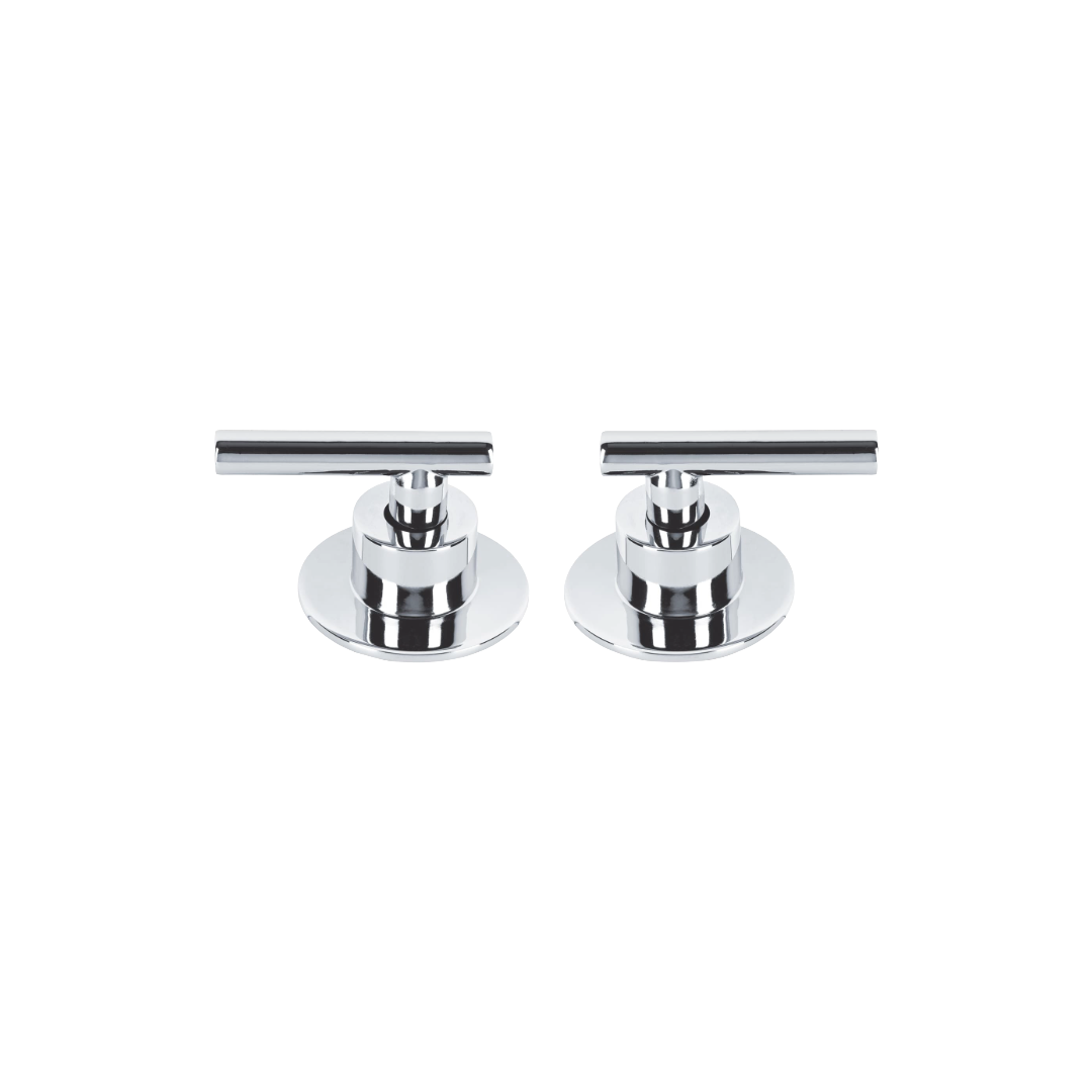 Juego De 2 Manerales Para Regadera Palanca Cromo MPN