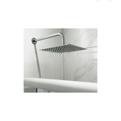 Regadera Cuadrada 8 Con Brazo Y Chapetón Satinado 4518C.9