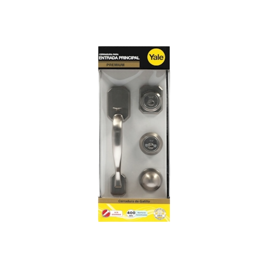 Cerradura De Gatillo Teton Función Llave-Llave Niquel Satinado Mx86202