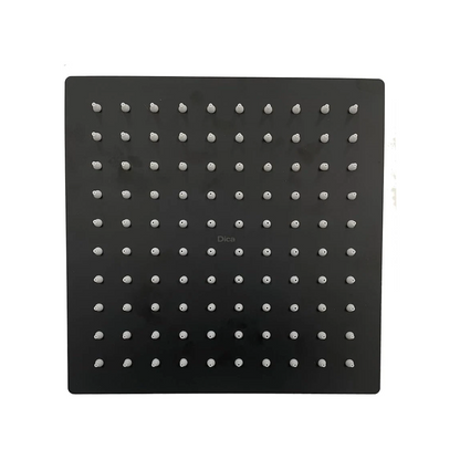 Regadera Cuadrada De 8" Con Brazo Negro Mate 4518C.2