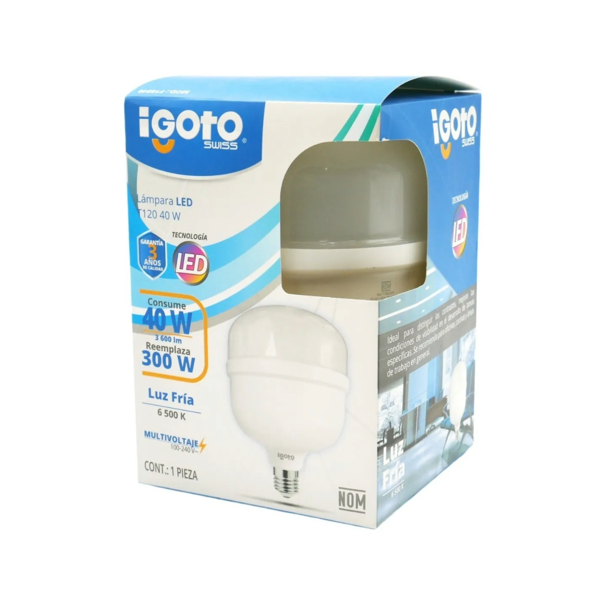 FOCO F10540 LED 40W T120 ALTA POTENCIA