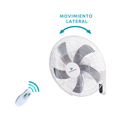Ventilador De Pared 18 Control Remoto Muro