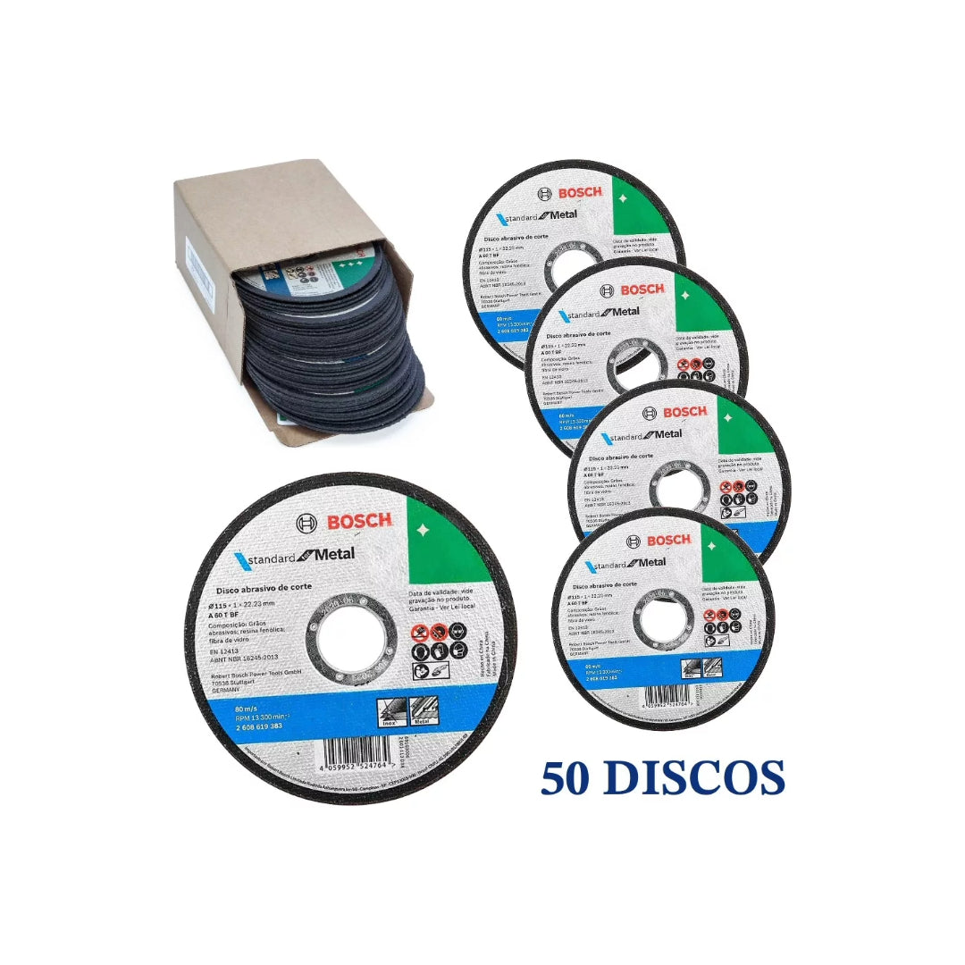 Esmeril Inalámbrico Bosch GWS 180-LI 18V + 2 Baterías + Cargador + 50 Discos