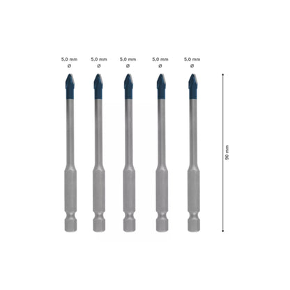 Set 5 Brocas Bosch 2608900598 Expert Hardceramic Azulejo Vidrio Piedra