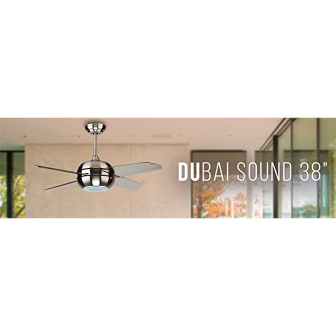 Ventilador De Techo Dubai Sound 38 Masterfan - Satinado