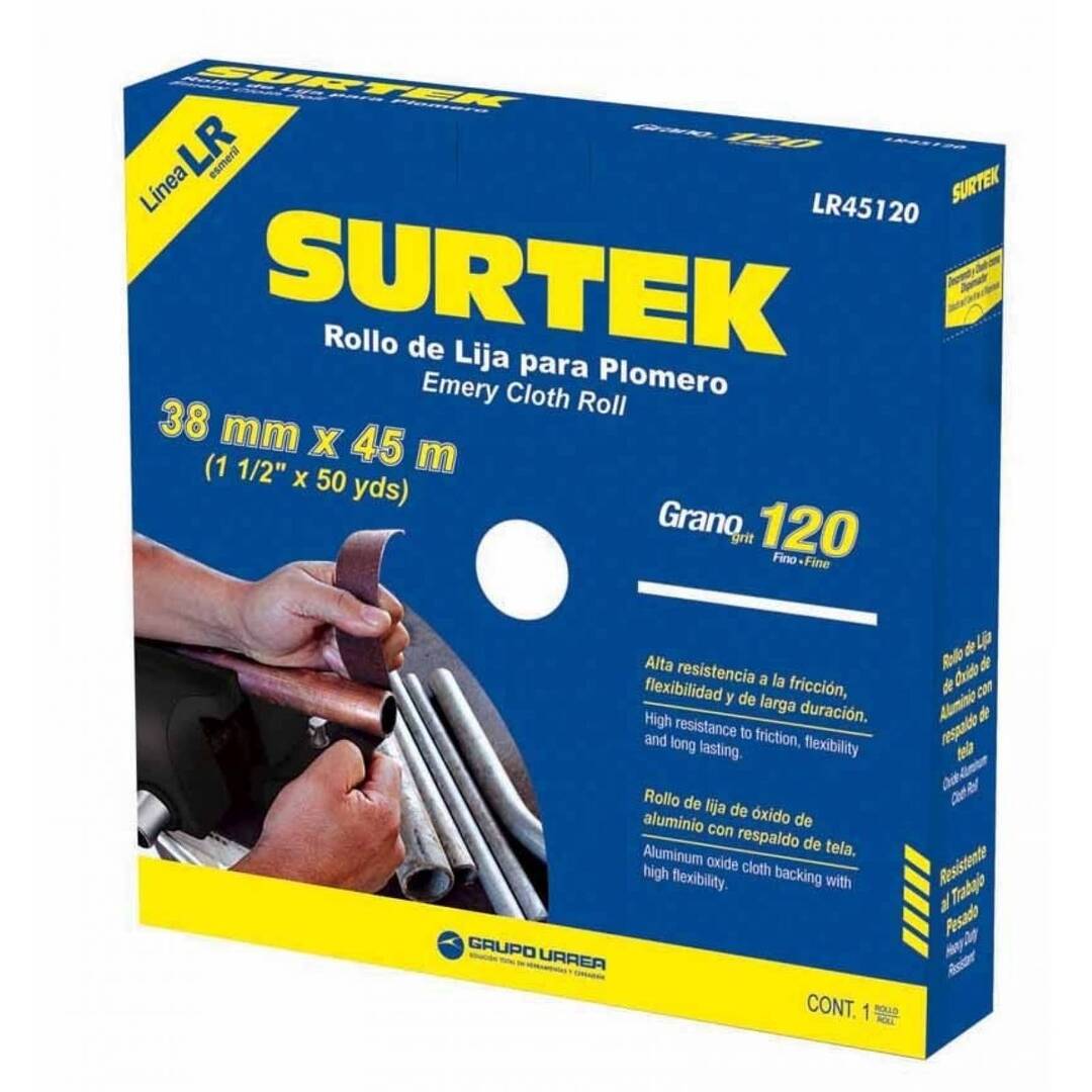 Lija Surtek LR45120 1-1/2"x45 m Grano 120